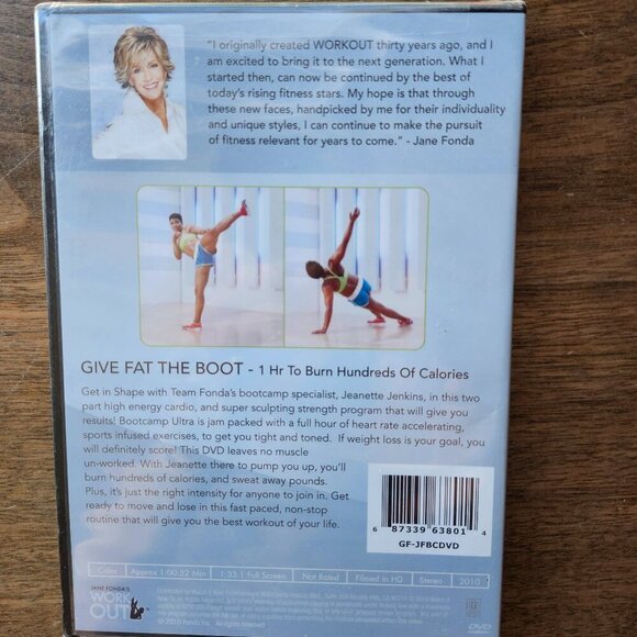 JANE FONDA's WORKOUT ULTIMATE BOOT CAMP DVD Jeanette Jenkins SEALED - Picture 2 of 4